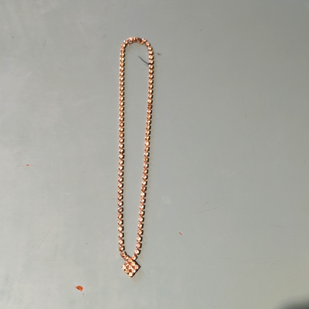 Silver costume necklace